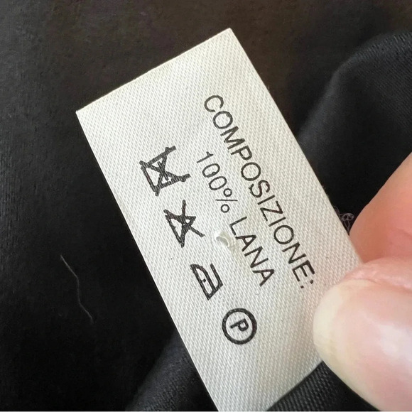 vintage ANNA MARCHETTI made in italy 100% Wool Skirt Lined Bow at Hem Size 46 - Picture 7 of 11